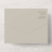 Minimalistische Trouwkaart All In One Uitnodiging (Achterkant)