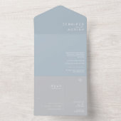 Minimalistische Trouwkaart All In One Uitnodiging (Binnen)