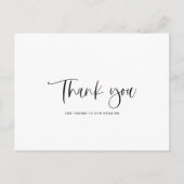 Minimalistische trouwkaart bedankt briefkaart (Voorkant)