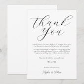 Minimalistische Trouwkaart Bedankt Kaart (Voorkant / Achterkant)