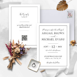 Minimalistische trouwkaart kaart