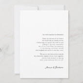 Minimalistische trouwkaart met bedankje en foto bedankkaart (Achterkant)