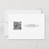 Minimalistische trouwkaart met QR-code (Achterkant)