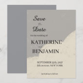 Minimalistische Trouwkaart Opslaan Datum Save The Date (Voorkant / Achterkant)