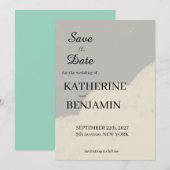 Minimalistische Trouwkaart Opslaan Datum Save The Date (Voorkant / Achterkant)