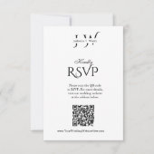 Minimalistische Trouwkaart QR Code RSVP Kaart (Voorkant)