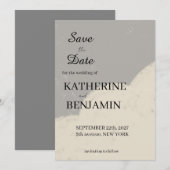 Minimalistische Trouwkaart Save The Date (Voorkant / Achterkant)