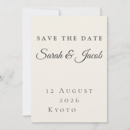 Minimalistische Trouwkaart Save the Date Kaart