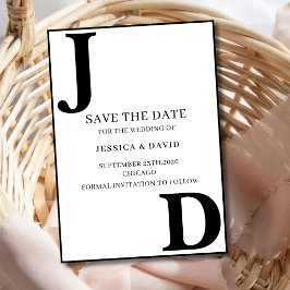 Minimalistische Trouwkaart Save The Date Moderne K
