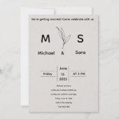 Minimalistische Trouwkaart Sjabloon Kaart (Voorkant)