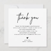 Minimalistische Trouwkaart Vierkante Bedankkaartje Bedankkaart (Voorkant)