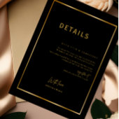 Minimalistische Trouwkaart Zwart Elegante Trouwkaa Kaart