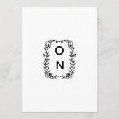 Minimalistische Trouwkaart Zwart & Wit Menu  (Achterkant)