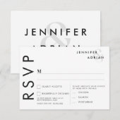 Minimalistische trouwkaarten voor RSVP Kaart (Voorkant / Achterkant)