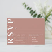 Minimalistische trouwkaarten voor RSVP Kaart (Staand voorkant)