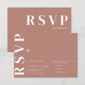 Minimalistische trouwkaarten voor RSVP Kaart (Voorkant / Achterkant)