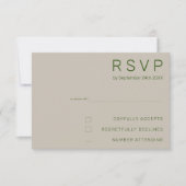 Minimalistische trouwkaarten voor RSVP Kaart (Voorkant)