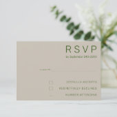 Minimalistische trouwkaarten voor RSVP Kaart (Staand voorkant)