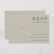 Minimalistische trouwkaarten voor RSVP