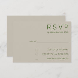 Minimalistische trouwkaarten voor RSVP Kaart