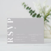 Minimalistische trouwkaarten voor RSVP Kaart (Staand voorkant)