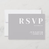 Minimalistische trouwkaarten voor RSVP Kaart (Achterkant)