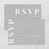 Minimalistische trouwkaarten voor RSVP Kaart (Voorkant / Achterkant)