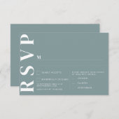 Minimalistische trouwkaarten voor RSVP Kaart (Voorkant / Achterkant)