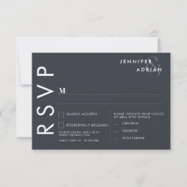 Minimalistische trouwkaarten voor RSVP Kaart