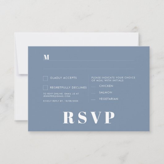Minimalistische trouwkaarten voor RSVP Kaart (Voorkant)
