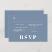 Minimalistische trouwkaarten voor RSVP Kaart (Voorkant / Achterkant)