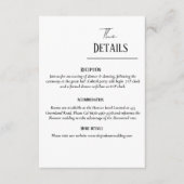 Minimalistische trouwkaartenset, trouwdetails  informatiekaartje (Voorkant)