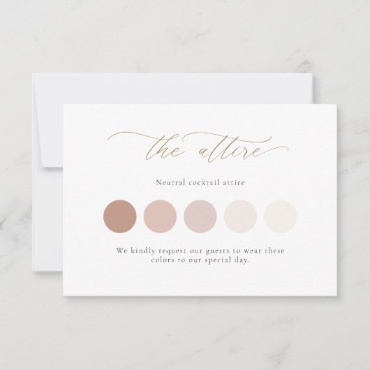 Minimalistische trouwkleding invoegen Kaart met sc Notitiekaartje (Voorkant)