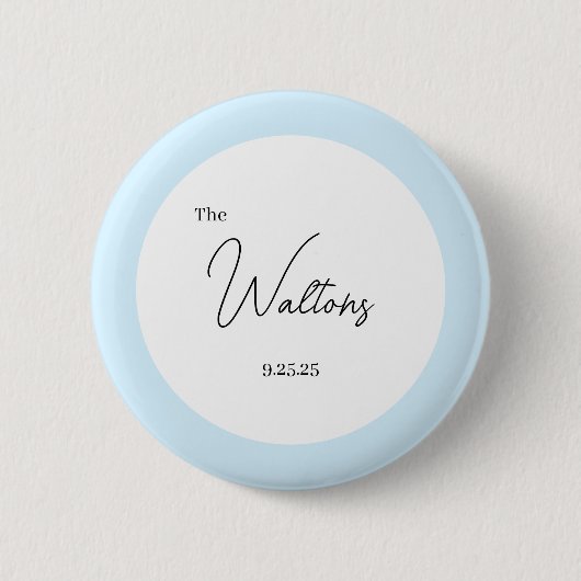 Minimalistische Trouwknop Ronde Button 5,7 Cm (Voorkant)