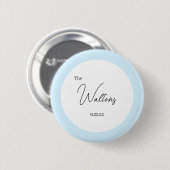 Minimalistische Trouwknop Ronde Button 5,7 Cm (Voorkant /achterkant)