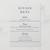 Minimalistische Trouwmenu Poster Eenvoudig Huwelij Menu (Voorkant)