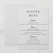 Minimalistische Trouwmenu Poster Eenvoudig Huwelij Menu (Voorkant / Achterkant)