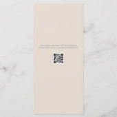 Minimalistische Trouwmenu Soft Latte Menu (Achterkant)