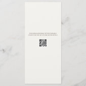 Minimalistische Trouwmenu | Warm Wit Menu (Achterkant)