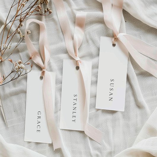 Minimalistische trouwnaam Tag Place Cards Kaart