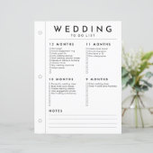 Minimalistische Trouwplanner 12 - 5 Maand Pagina (Staand voorkant)