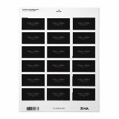 Minimalistische Trouwretouradreslabels Etiket (Full Sheet)