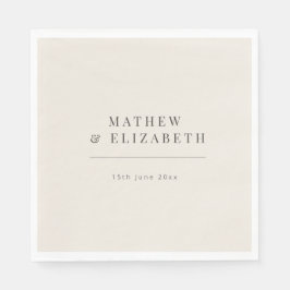 Minimalistische trouwsoft beige servet