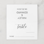 Minimalistische Trouwtafel Aantal Plaatsing van de Plaatskaartje (Buitenkant ongevouwen)