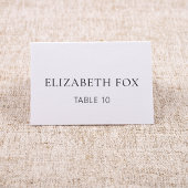 Minimalistische Trouwtafel Naam Zwart Wit Bruiloft Plaatskaartje