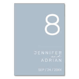 Minimalistische Trouwtafel Nummer -  Kaart