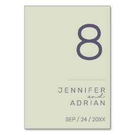 Minimalistische Trouwtafel Nummer - Kaart