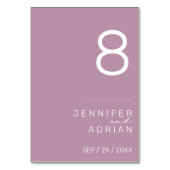 Minimalistische Trouwtafel Nummer -  Kaart (Voorkant)