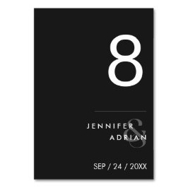 Minimalistische Trouwtafel Nummer -  Kaart