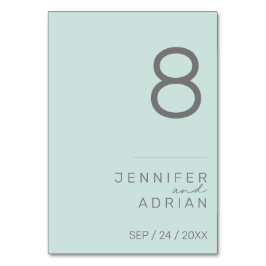 Minimalistische Trouwtafel Nummer -  Kaart